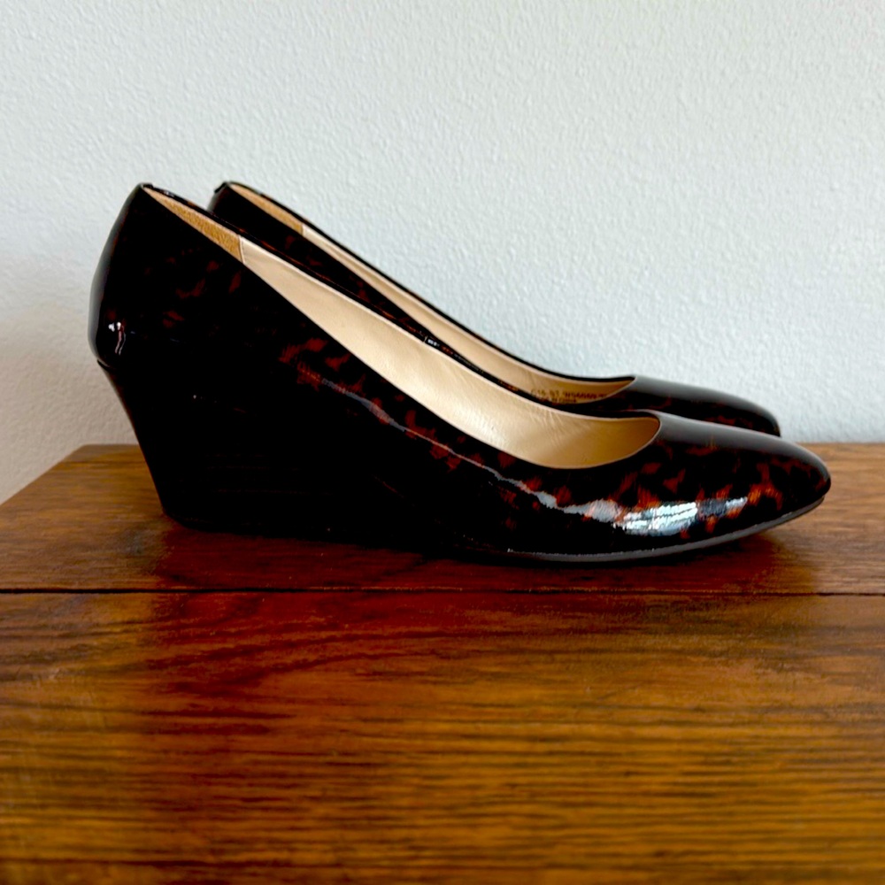 Cole Haan Grand Series Tortoise Leather Wedge Size US 7